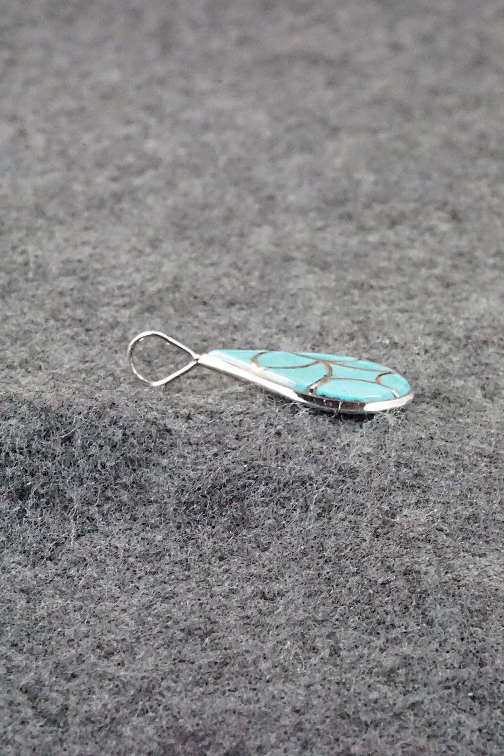 Turquoise & Sterling Silver Pendant - Delorna Lahi