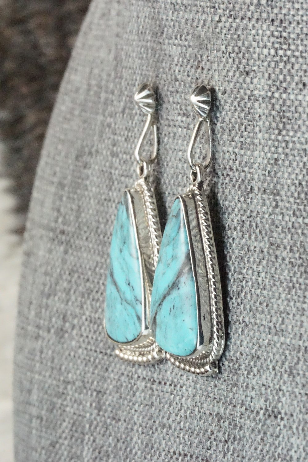 Turquoise & Sterling Silver Earrings - Sharon McCarthy