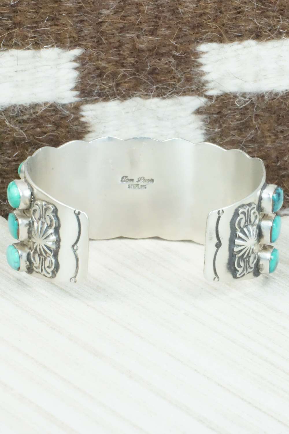 Turquoise and Sterling Silver Bracelet - Tom Lewis