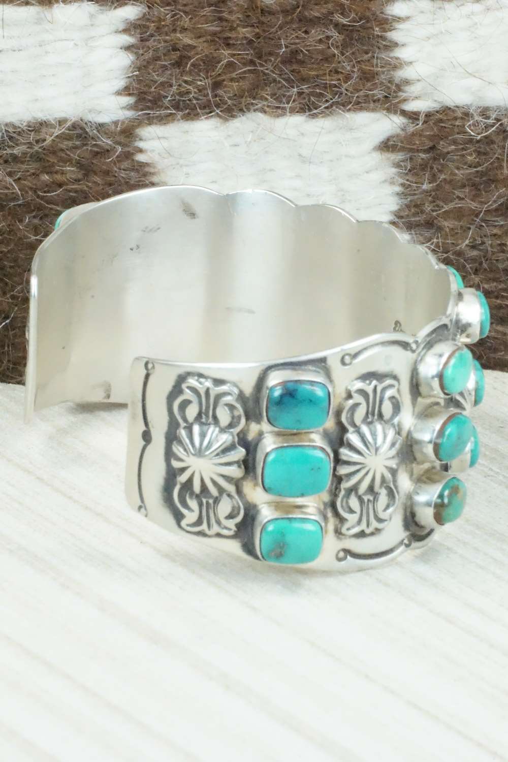 Turquoise and Sterling Silver Bracelet - Tom Lewis