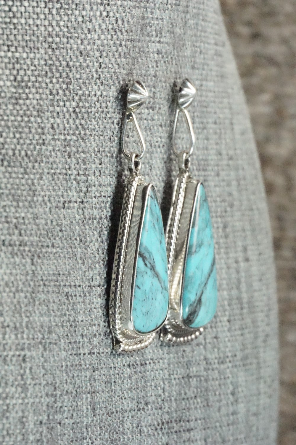 Turquoise & Sterling Silver Earrings - Sharon McCarthy