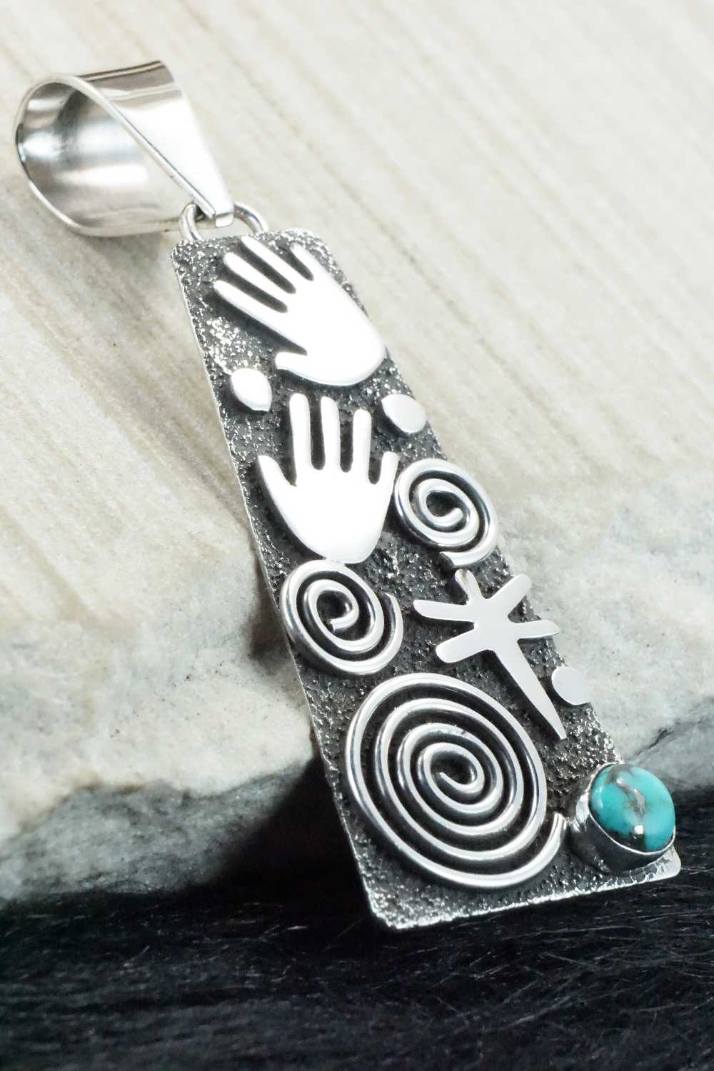 Turquoise & Sterling Silver Pendant - Alex Sanchez