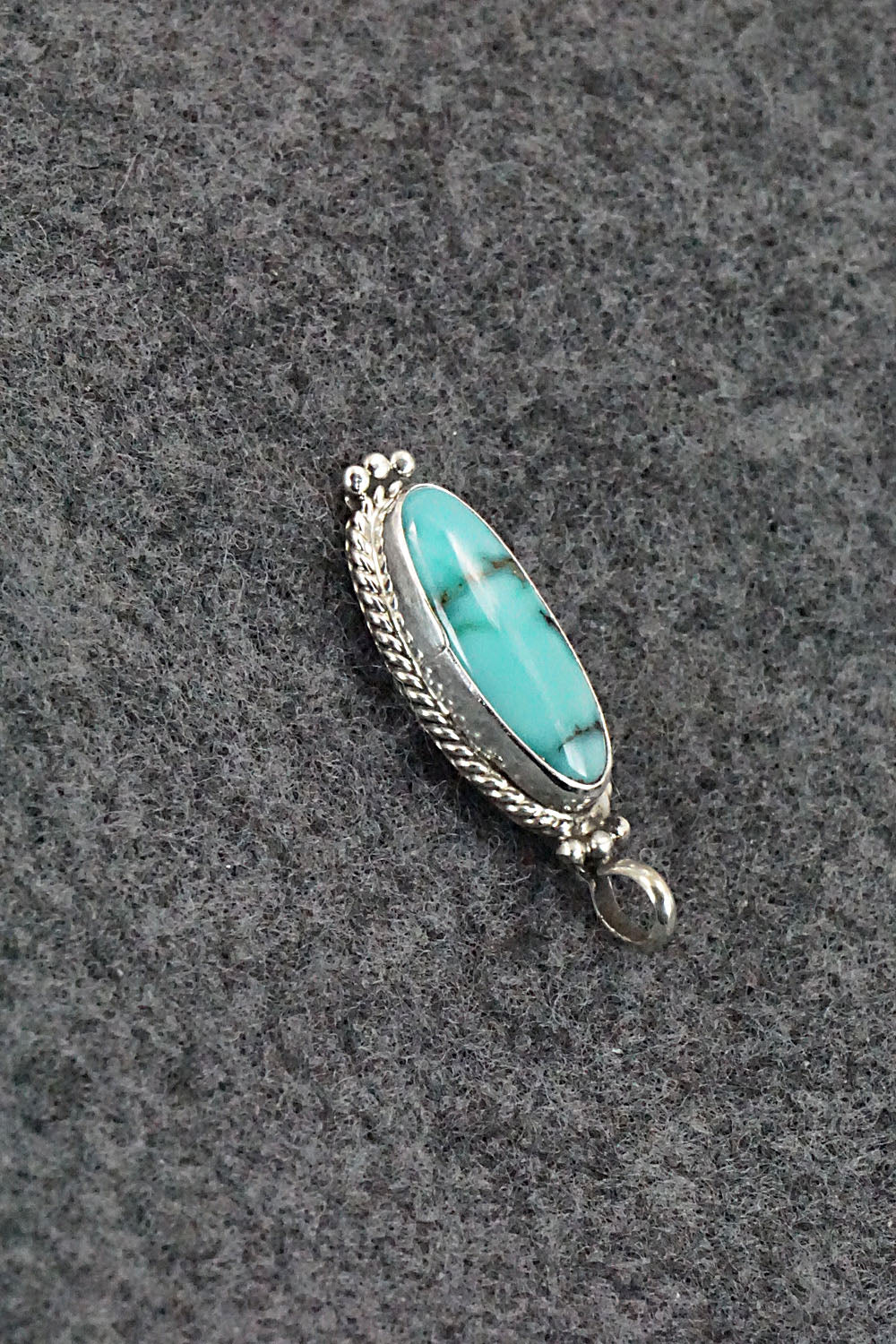 Turquoise and Sterling Silver Pendant - Jan Mariano