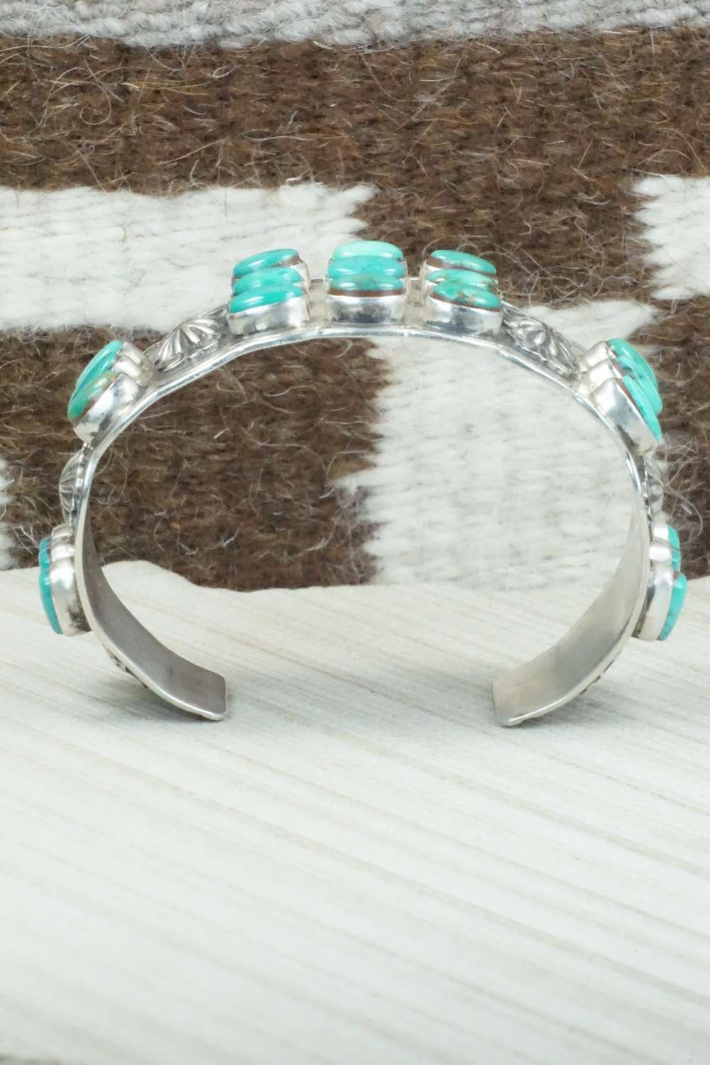 Turquoise and Sterling Silver Bracelet - Tom Lewis