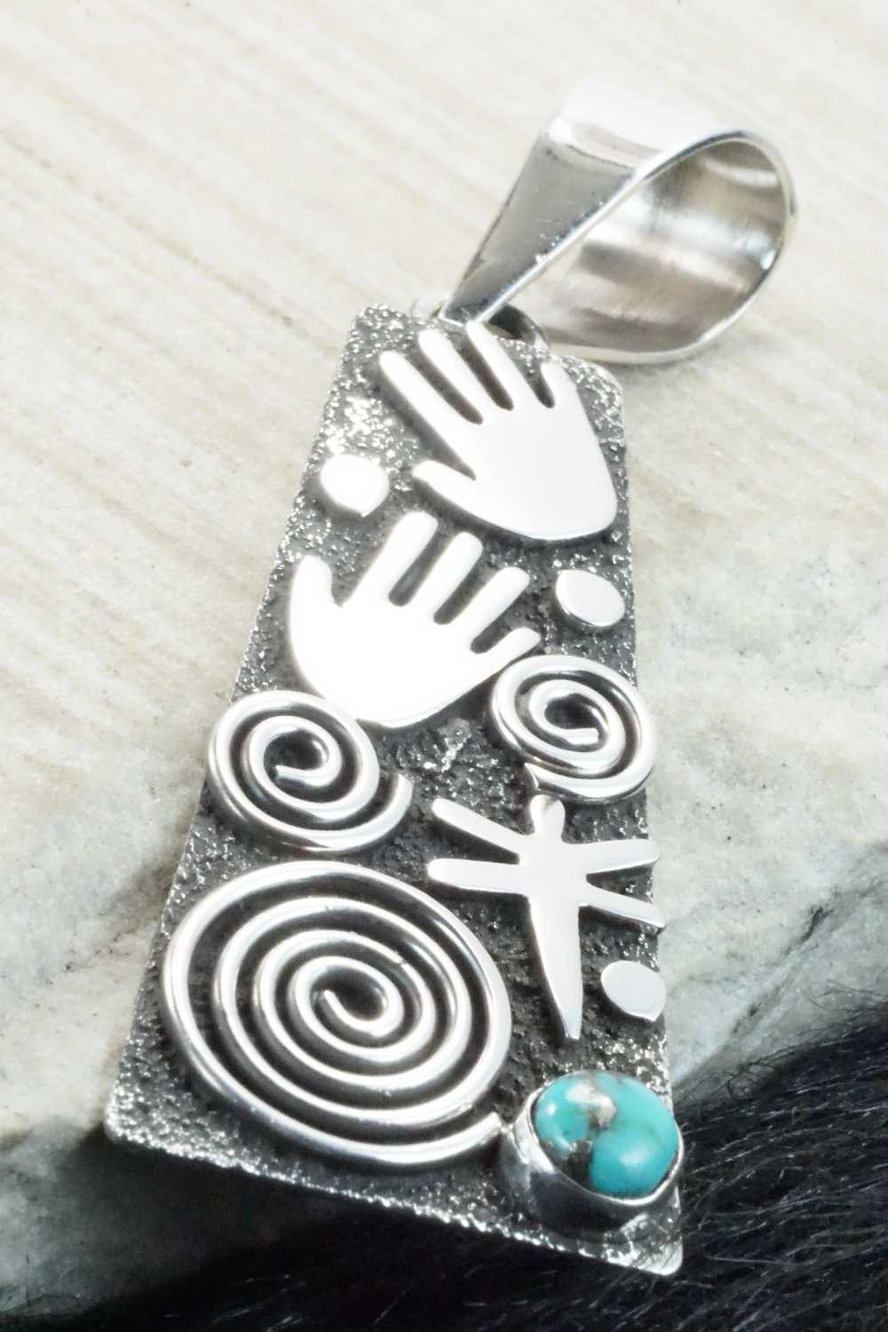 Turquoise & Sterling Silver Pendant - Alex Sanchez