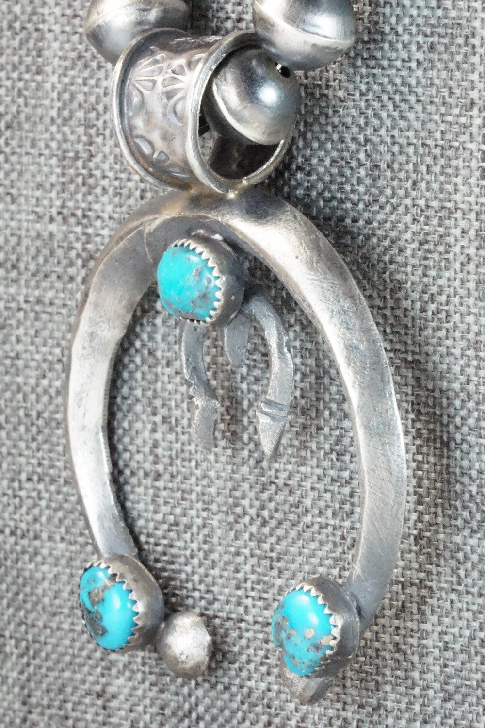 Turquoise & Sterling Silver Necklace and Earrings - Gilbert Martin