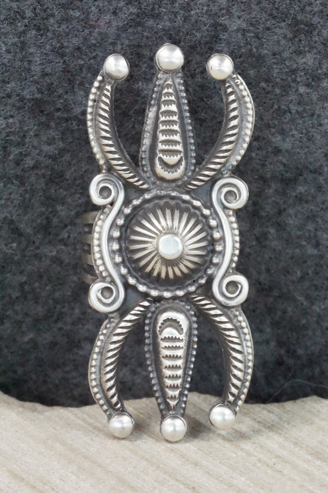 Sterling Silver Ring - Calvin Martinez - Size 9.5