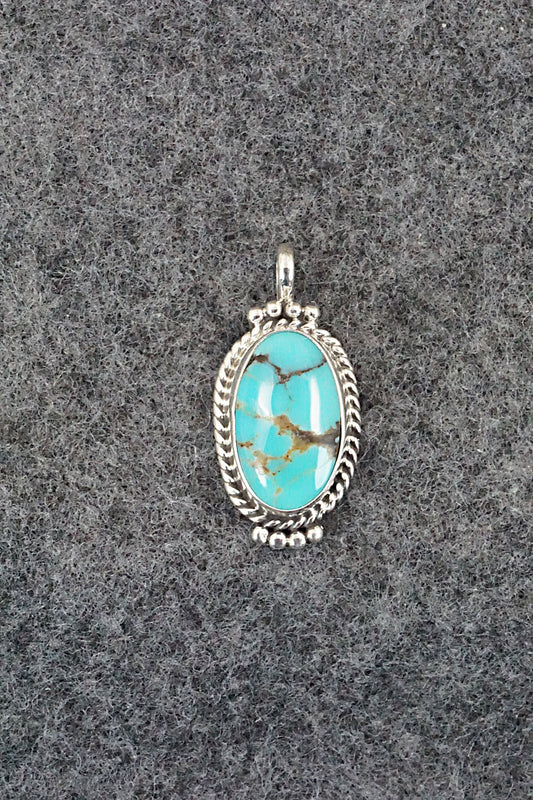 Turquoise and Sterling Silver Pendant - Jan Mariano