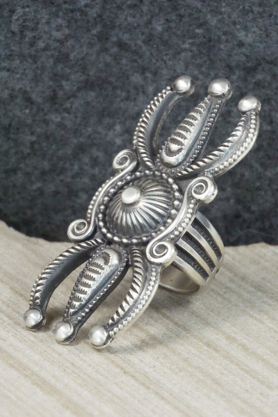 Sterling Silver Ring - Calvin Martinez - Size 9.5