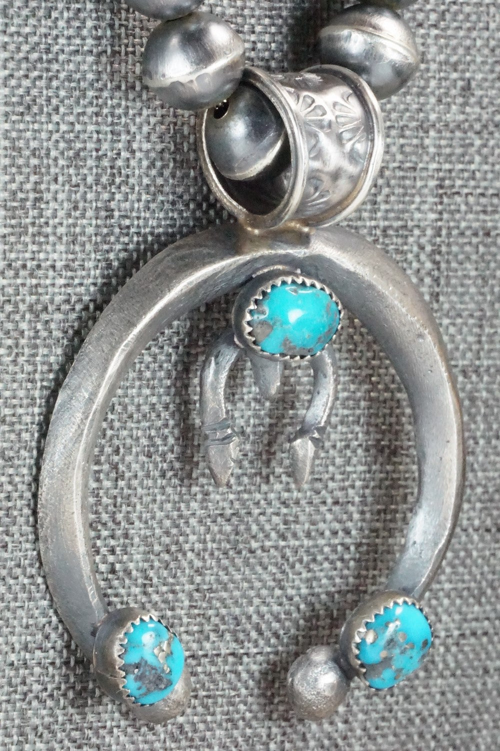 Turquoise & Sterling Silver Necklace and Earrings - Gilbert Martin