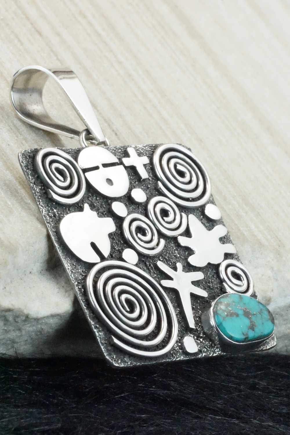 Turquoise & Sterling Silver Pendant - Alex Sanchez