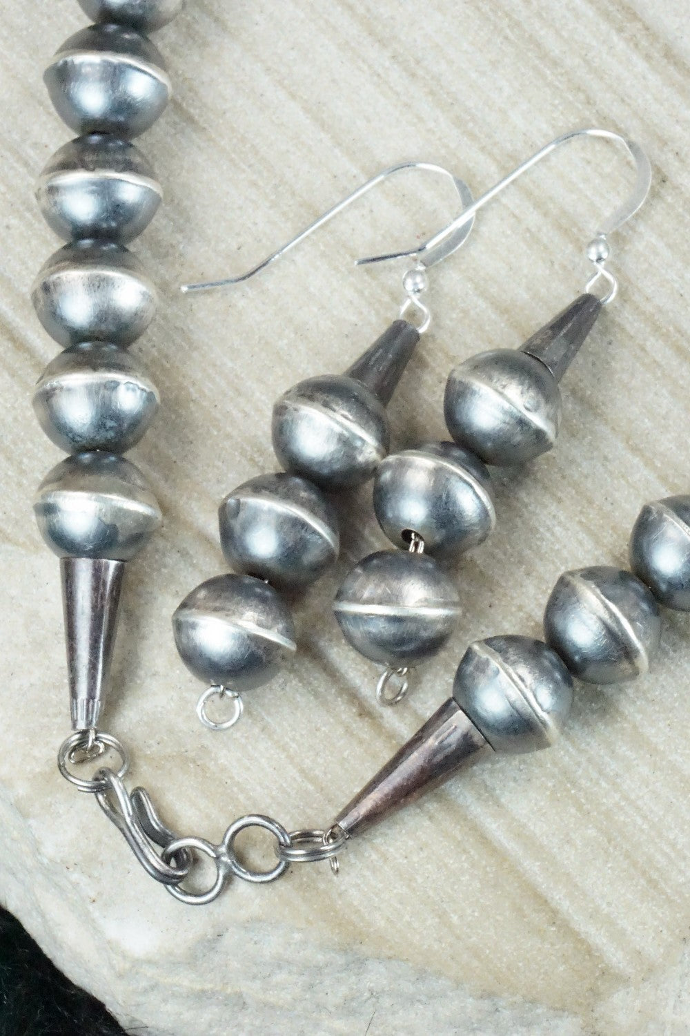Turquoise & Sterling Silver Necklace and Earrings - Gilbert Martin