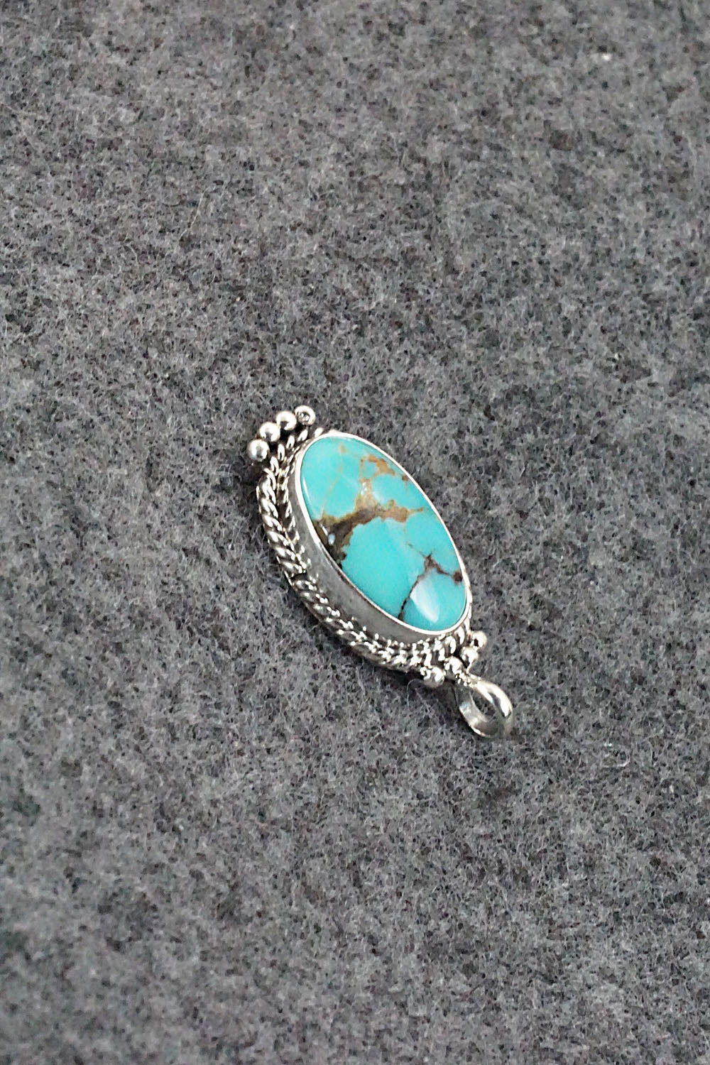 Turquoise and Sterling Silver Pendant - Jan Mariano