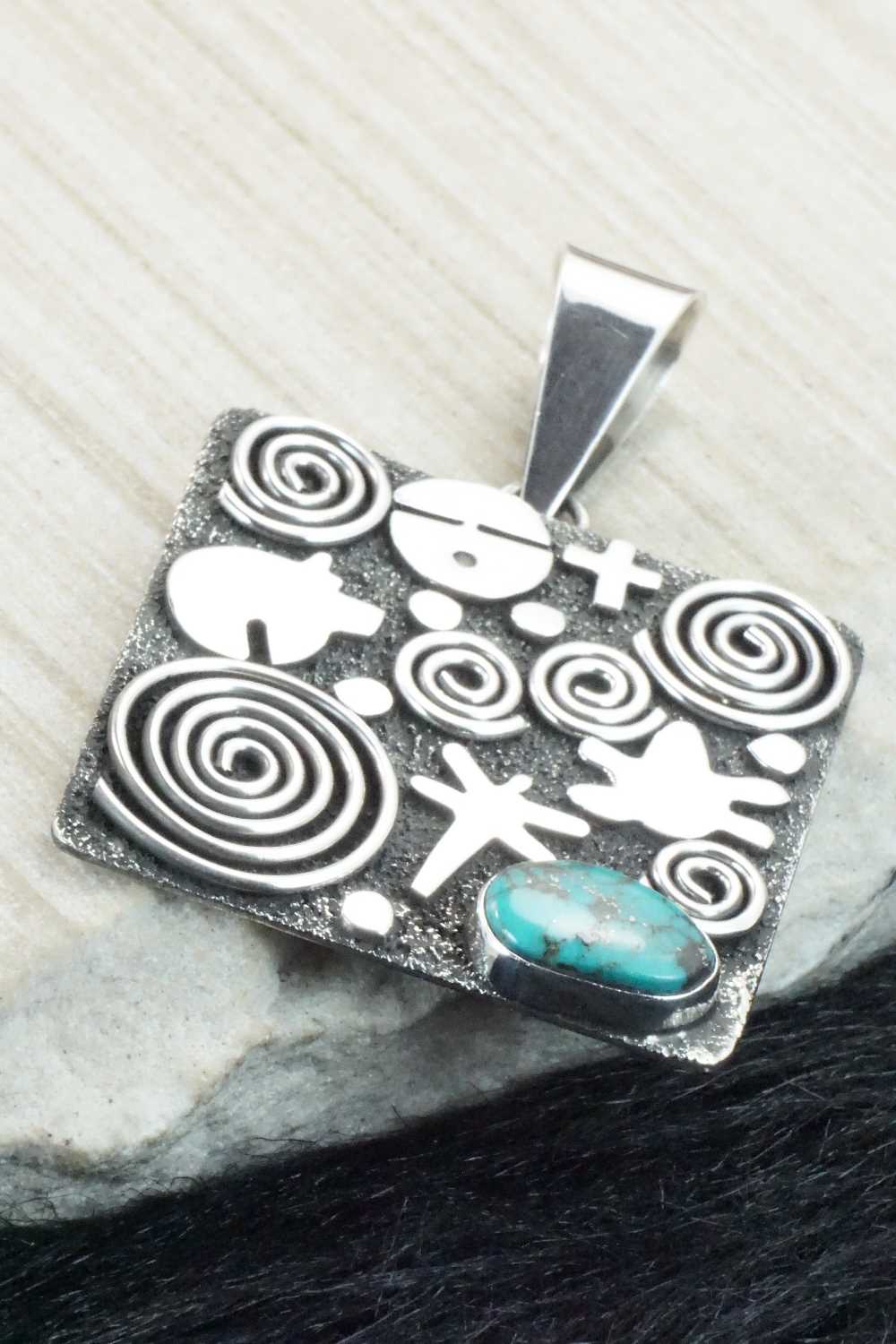 Turquoise & Sterling Silver Pendant - Alex Sanchez