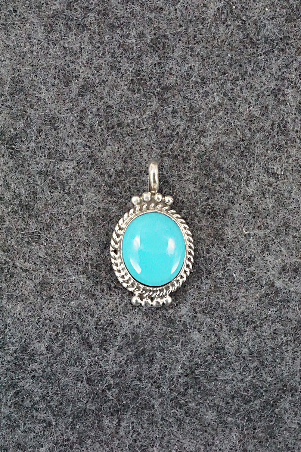 Turquoise and Sterling Silver Pendant - Jan Mariano