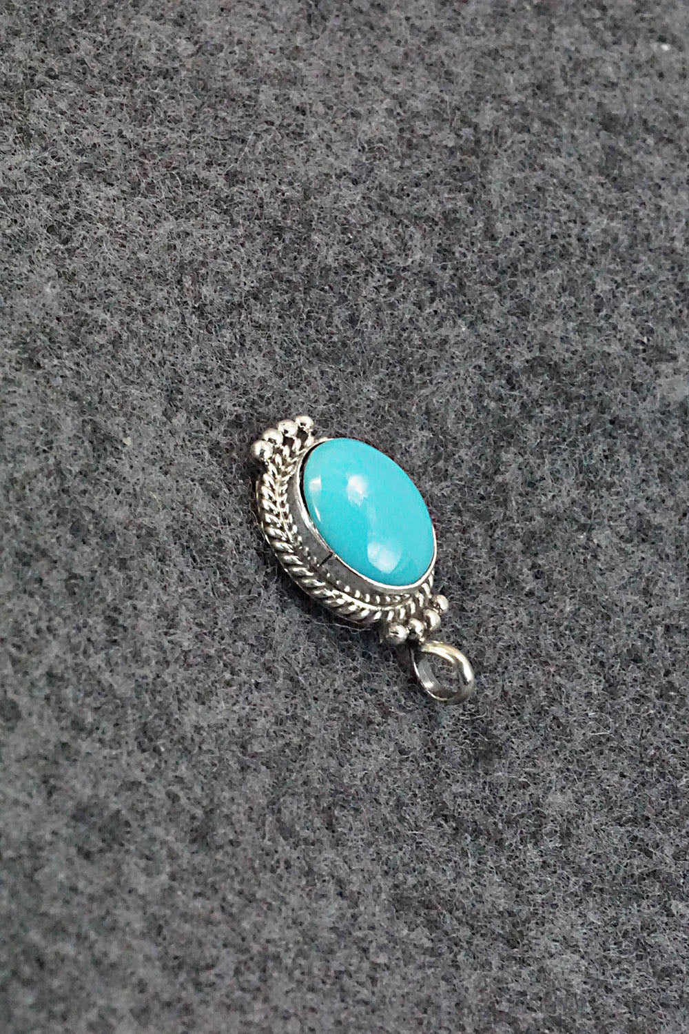 Turquoise and Sterling Silver Pendant - Jan Mariano