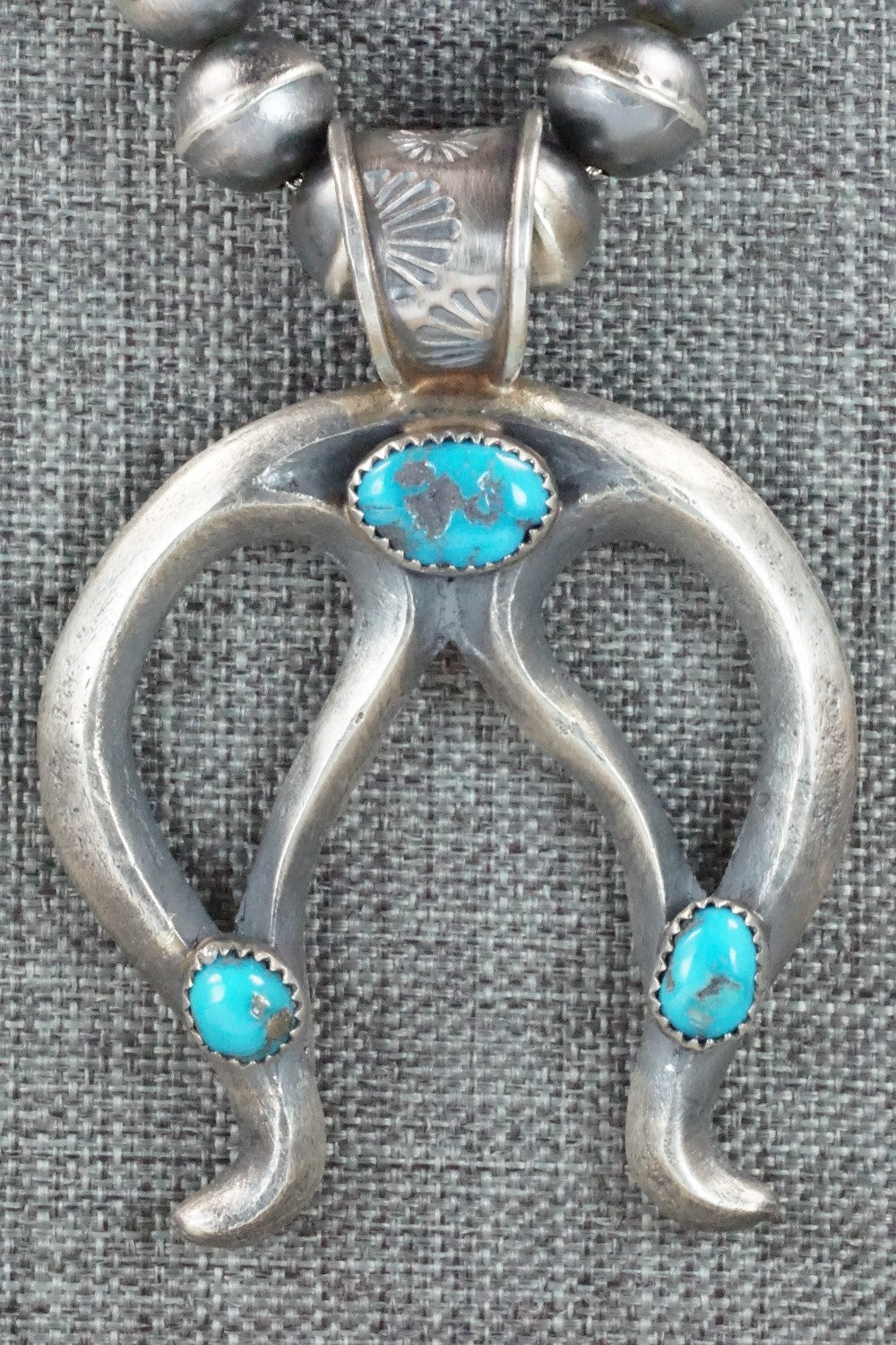 Turquoise & Sterling Silver Necklace Set - Gilbert Martin