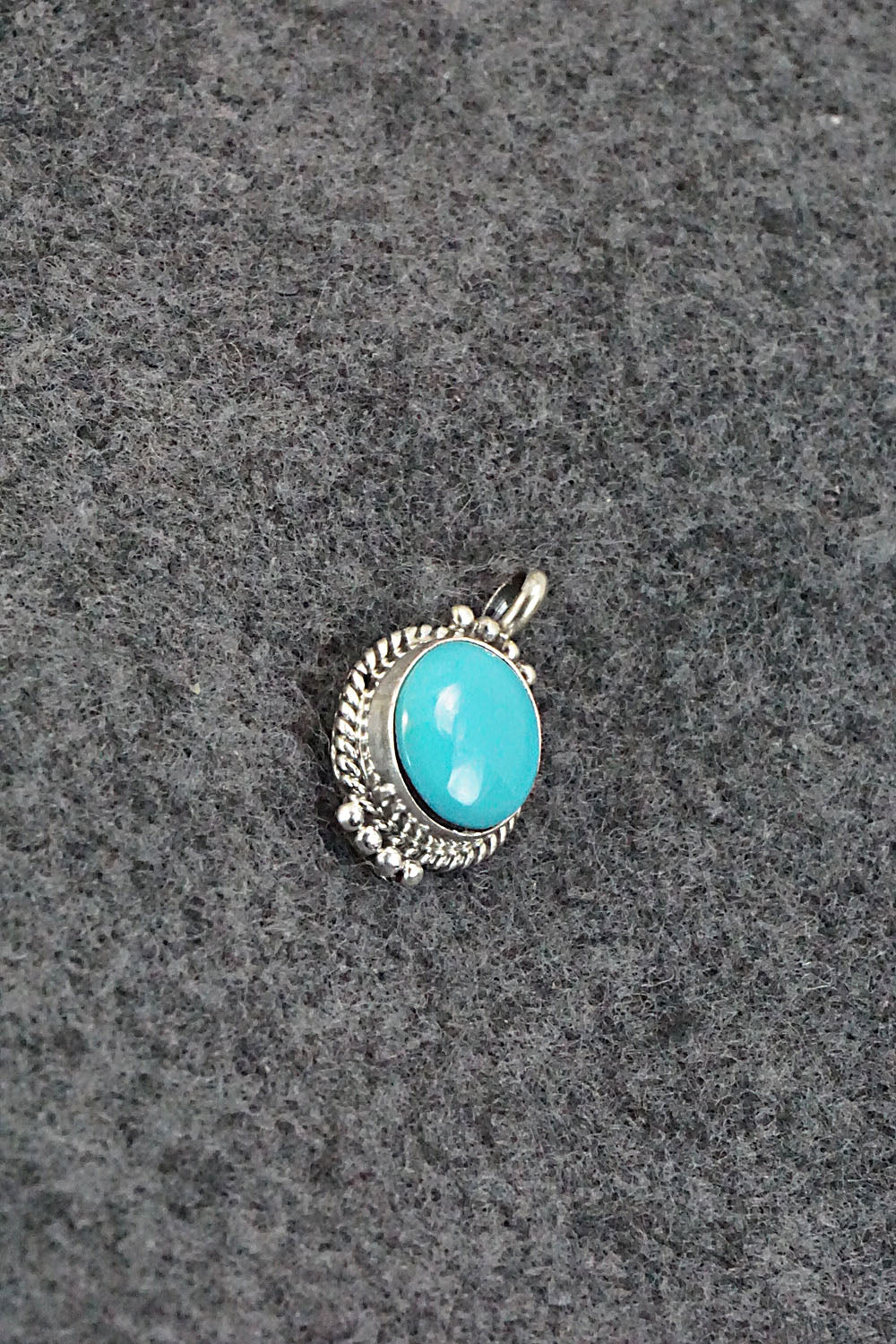 Turquoise and Sterling Silver Pendant - Jan Mariano