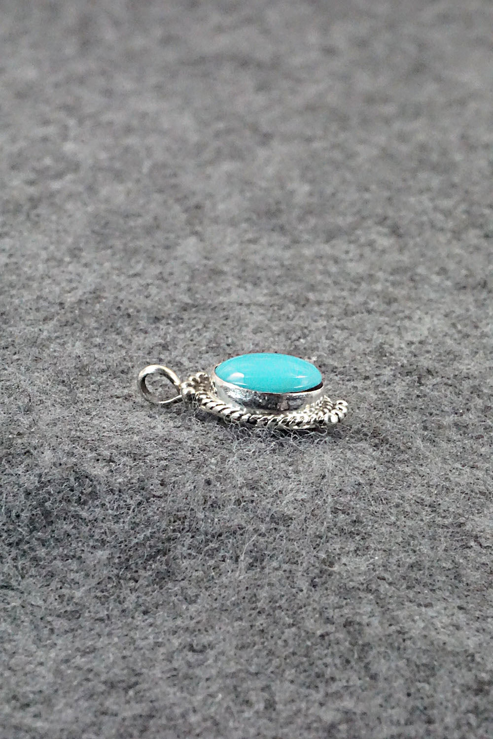 Turquoise and Sterling Silver Pendant - Jan Mariano