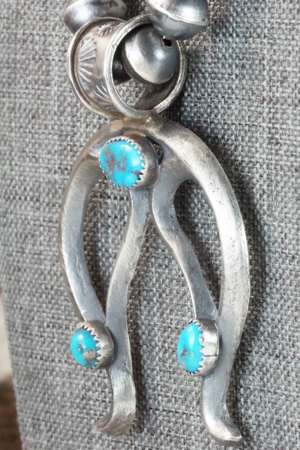 Turquoise & Sterling Silver Necklace Set - Gilbert Martin
