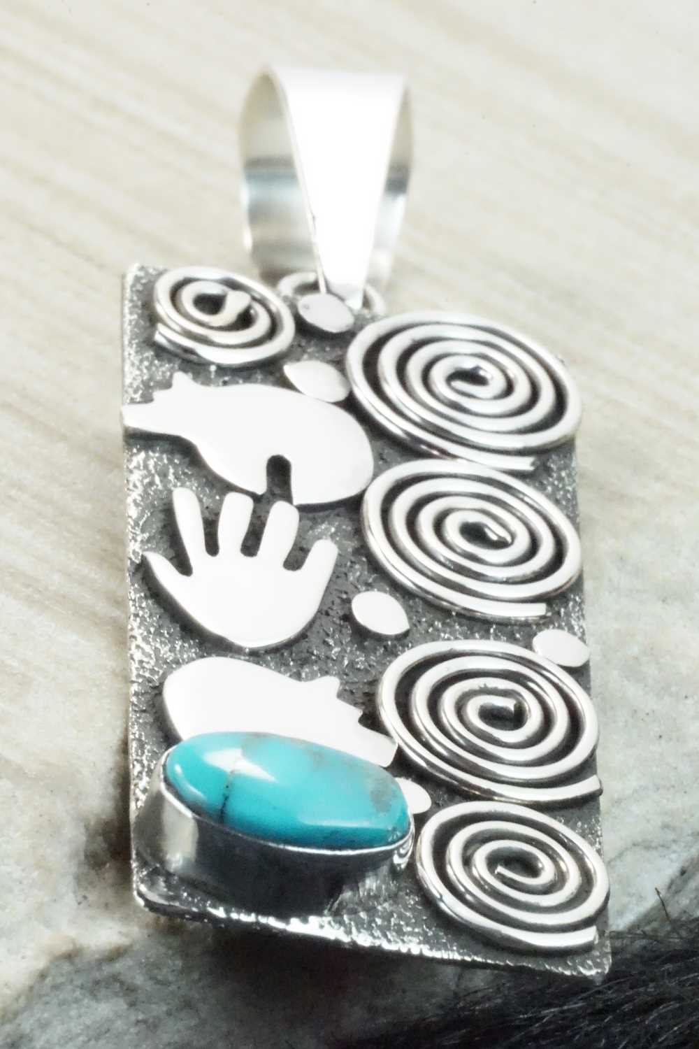 Turquoise & Sterling Silver Pendant - Alex Sanchez