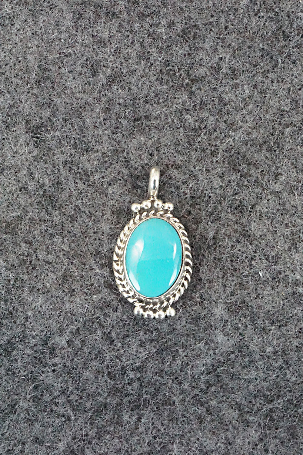 Turquoise and Sterling Silver Pendant - Jan Mariano