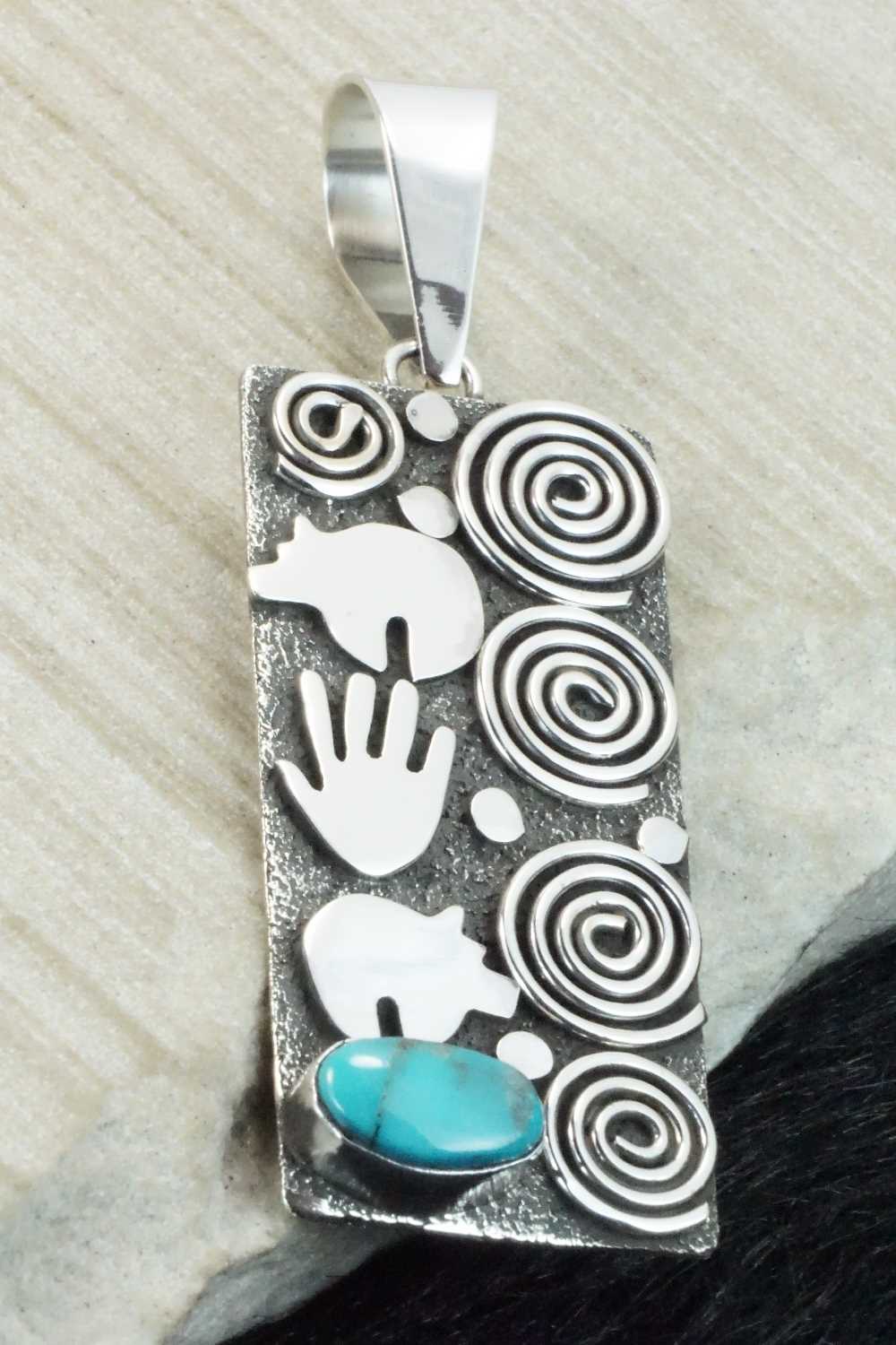 Turquoise & Sterling Silver Pendant - Alex Sanchez