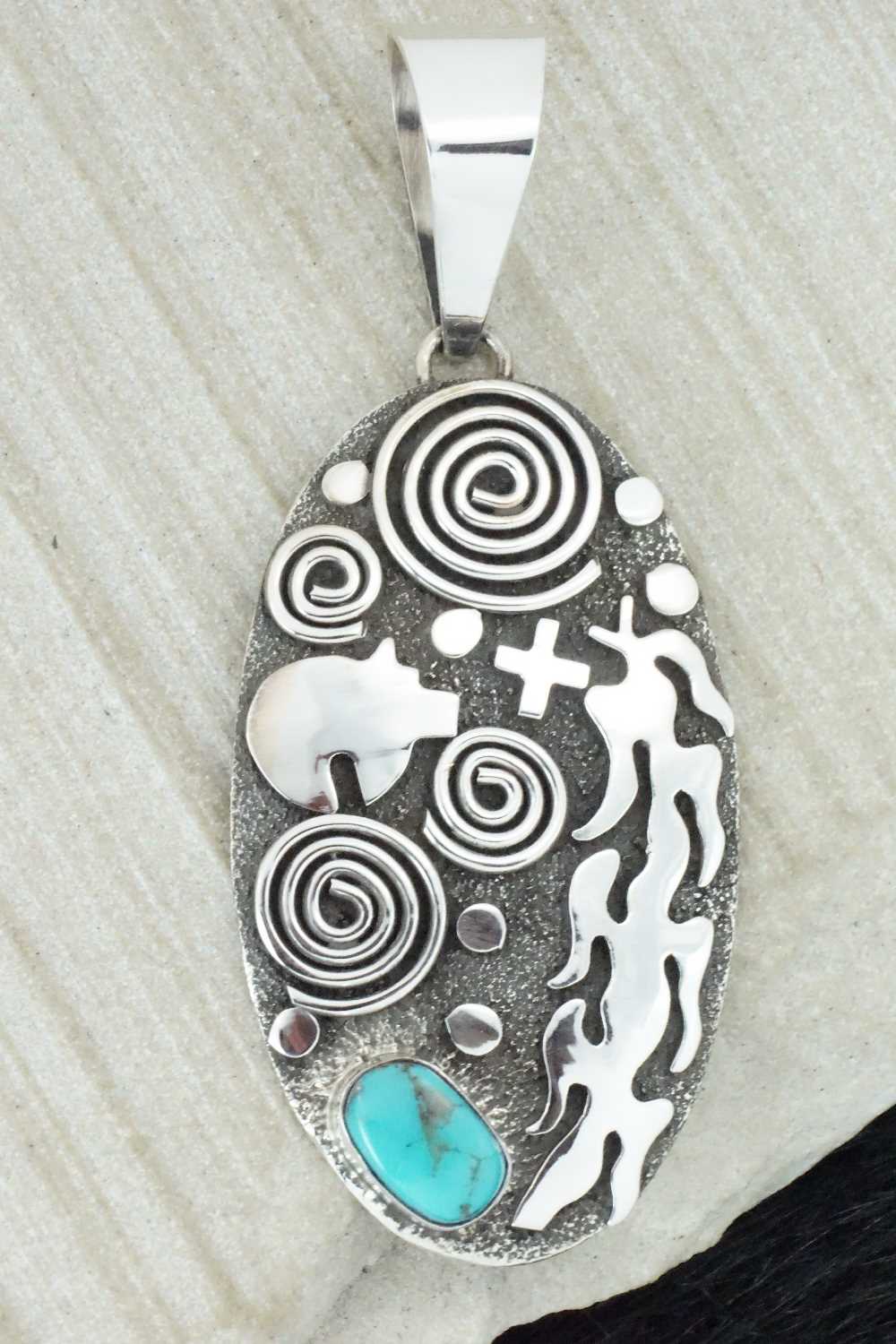 Turquoise & Sterling Silver Pendant - Alex Sanchez