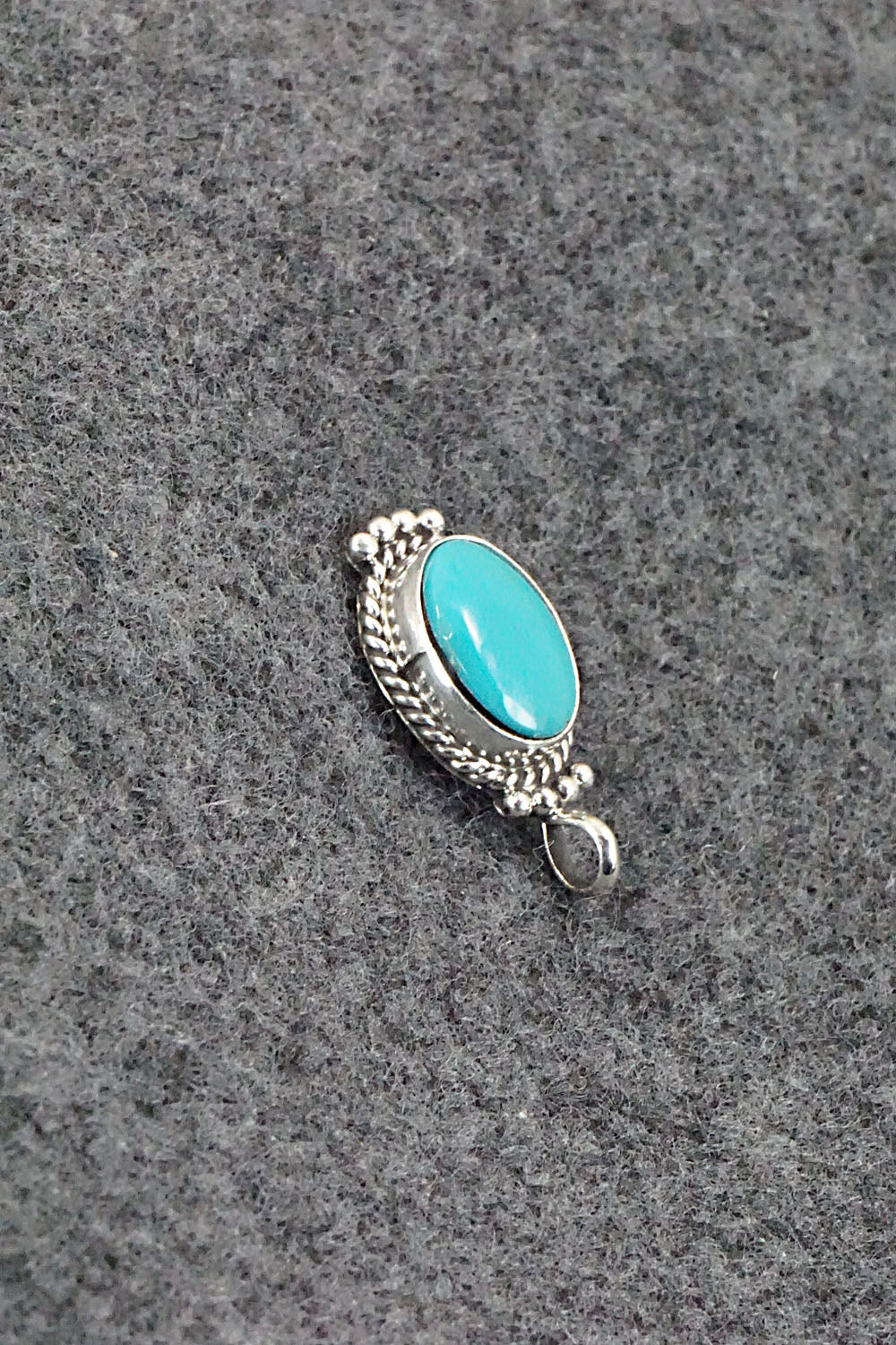 Turquoise and Sterling Silver Pendant - Jan Mariano