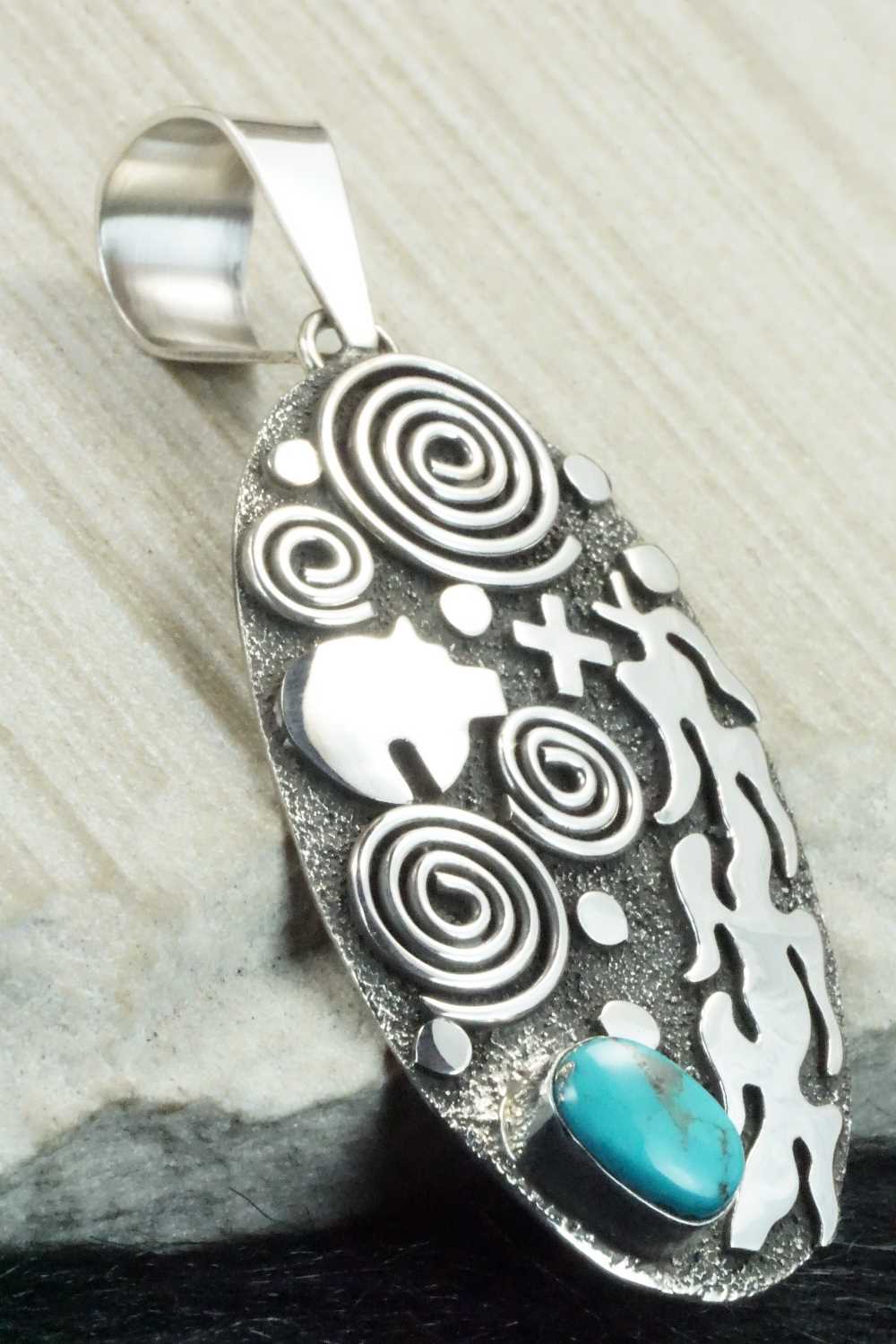 Turquoise & Sterling Silver Pendant - Alex Sanchez