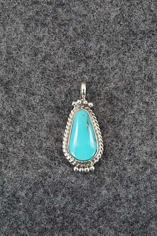 Turquoise and Sterling Silver Pendant - Jan Mariano