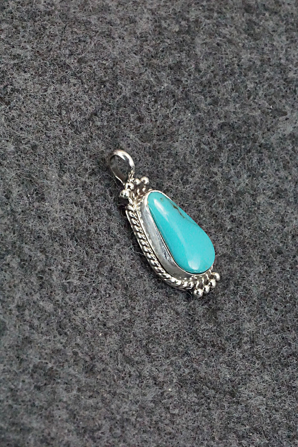 Turquoise and Sterling Silver Pendant - Jan Mariano