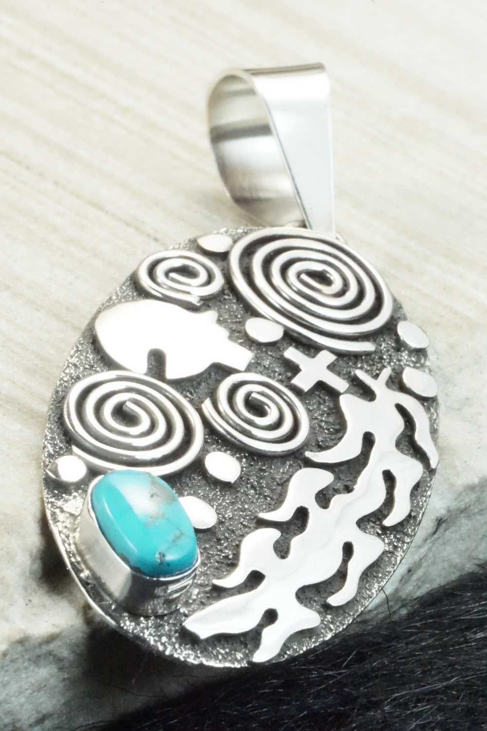 Turquoise & Sterling Silver Pendant - Alex Sanchez