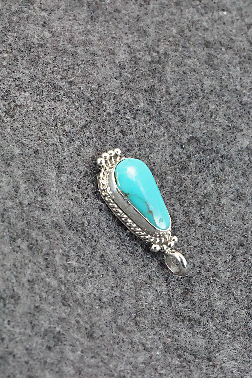 Turquoise and Sterling Silver Pendant - Jan Mariano