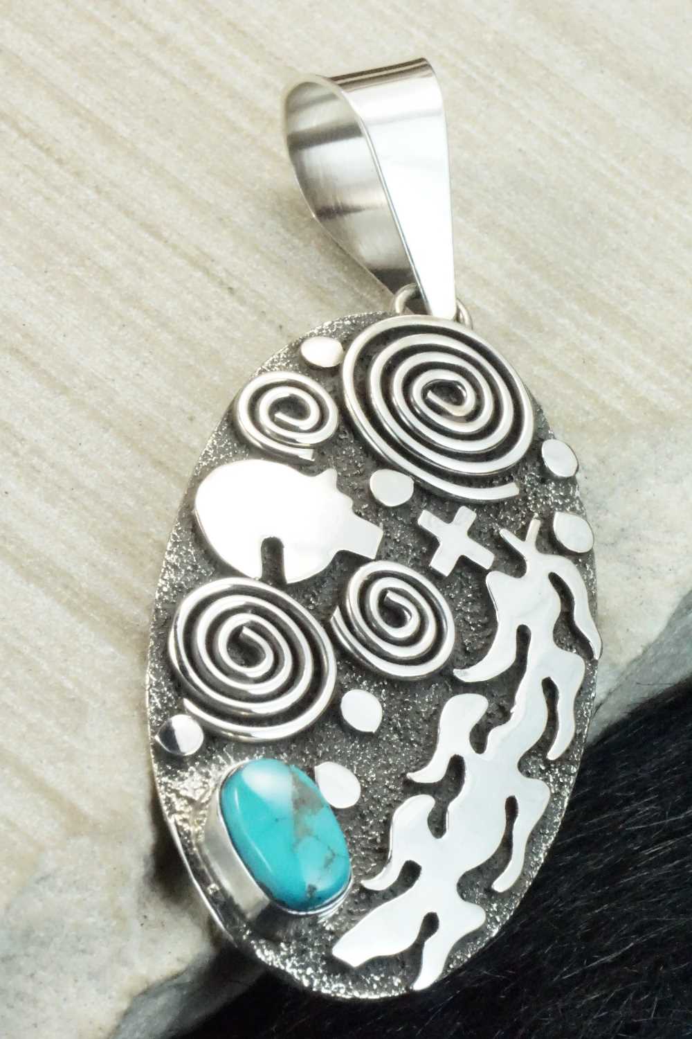 Turquoise & Sterling Silver Pendant - Alex Sanchez