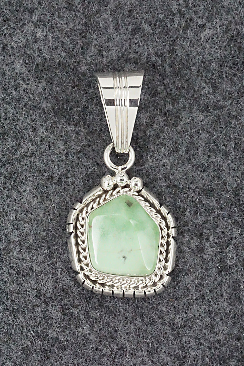 Turquoise & Sterling Silver Pendant - Samuel Yellowhair