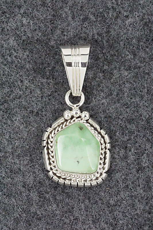 Turquoise & Sterling Silver Pendant - Samuel Yellowhair