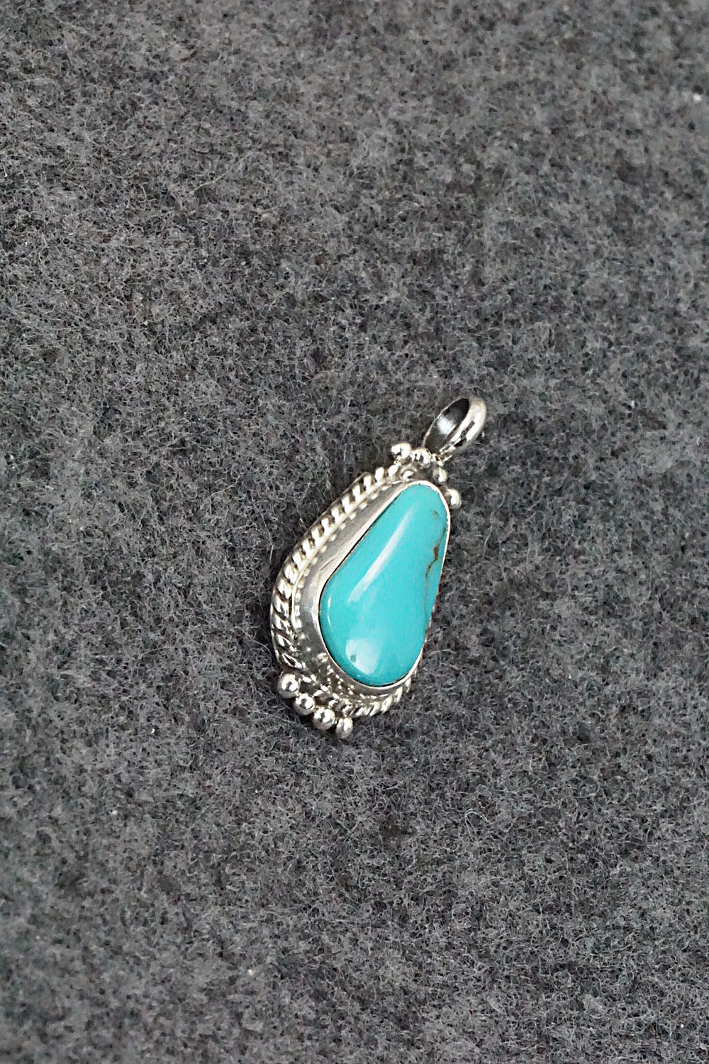 Turquoise and Sterling Silver Pendant - Jan Mariano