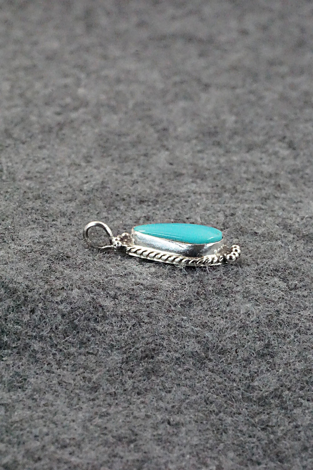 Turquoise and Sterling Silver Pendant - Jan Mariano