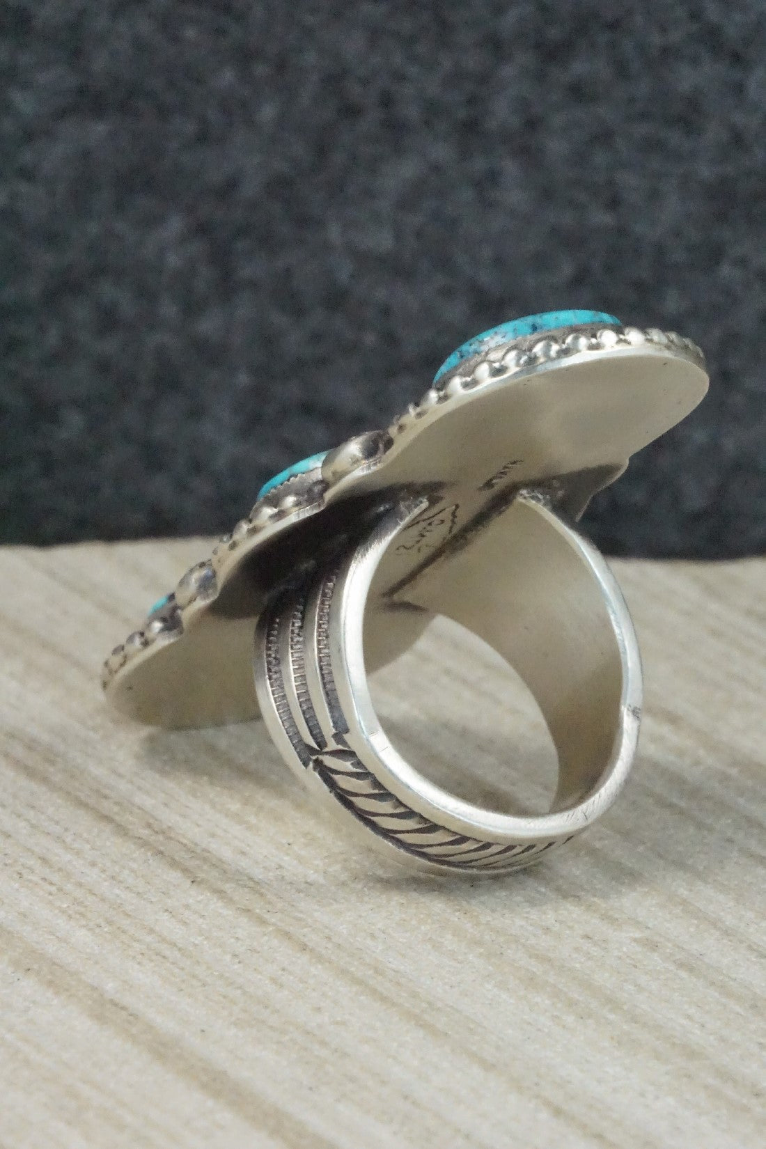 Turquoise & Sterling Silver Ring - Calvin Martinez - 8
