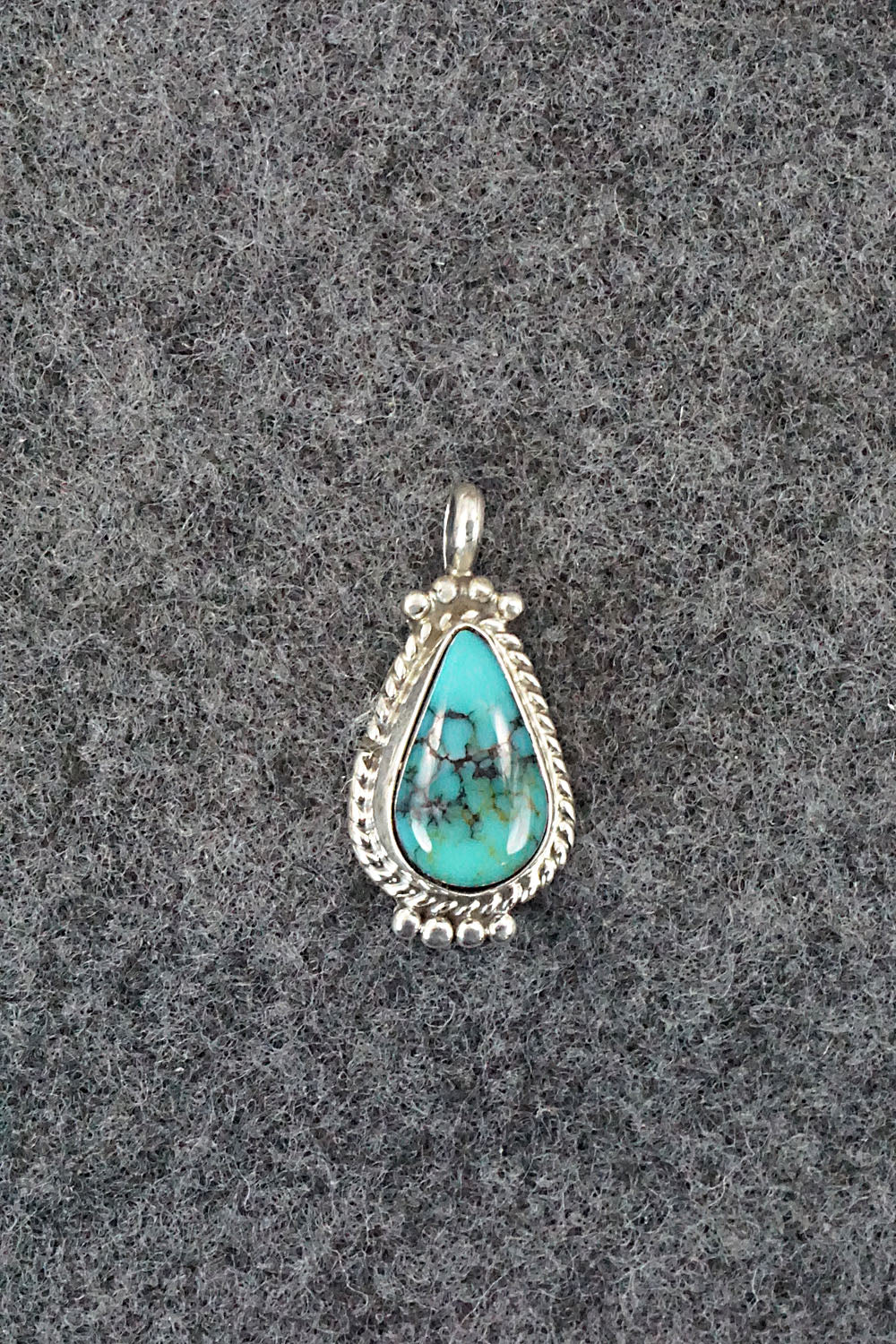 Turquoise and Sterling Silver Pendant - Jan Mariano