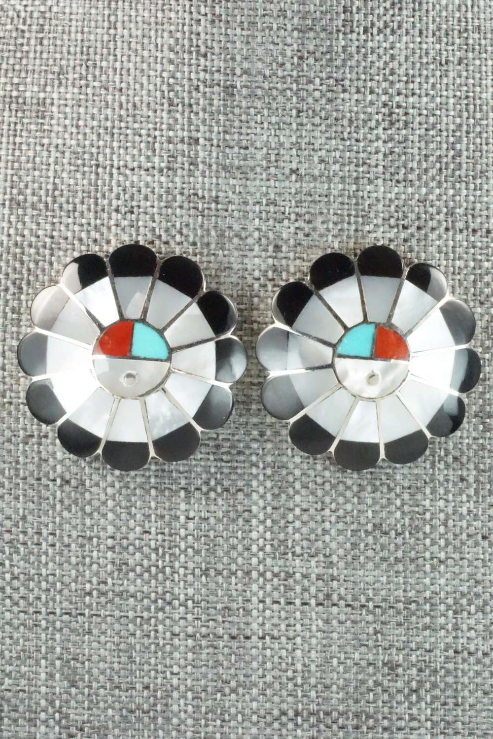 Turquoise and Sterling Silver Earrings - Denise Siutza