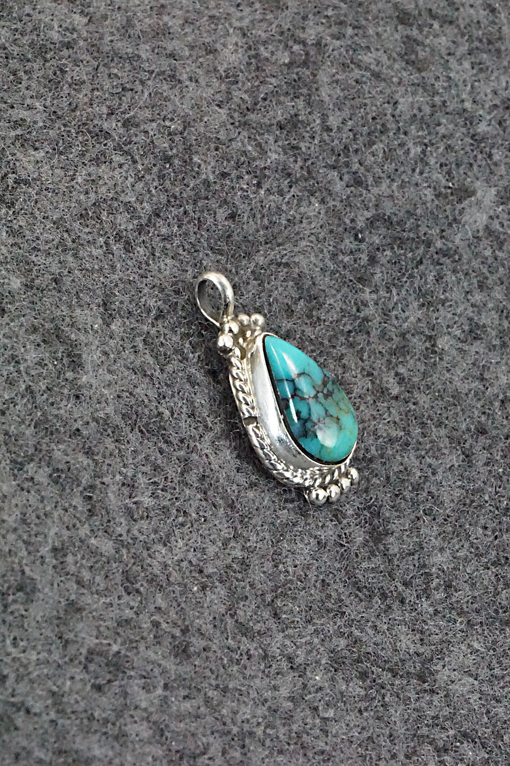 Turquoise and Sterling Silver Pendant - Jan Mariano