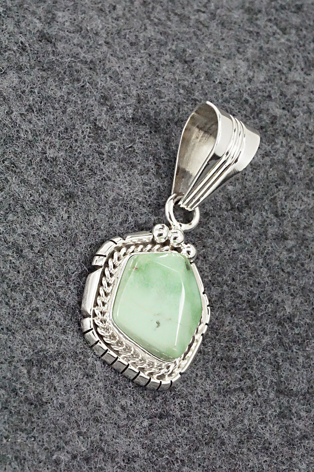 Turquoise & Sterling Silver Pendant - Samuel Yellowhair