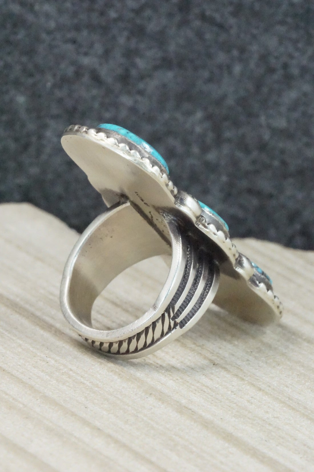 Turquoise & Sterling Silver Ring - Calvin Martinez - 8