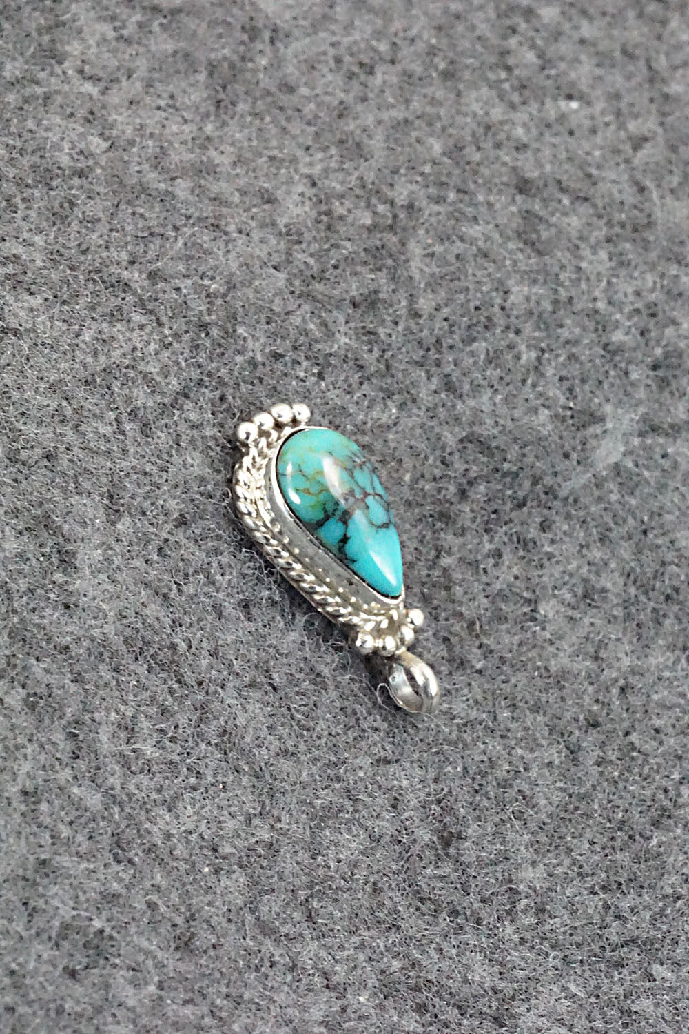 Turquoise and Sterling Silver Pendant - Jan Mariano