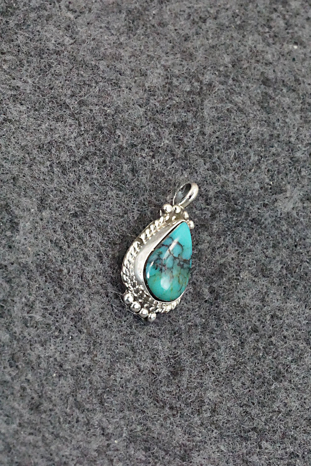 Turquoise and Sterling Silver Pendant - Jan Mariano