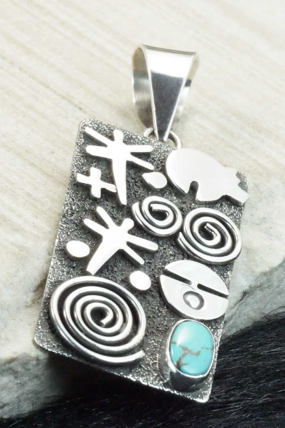Turquoise & Sterling Silver Pendant - Alex Sanchez
