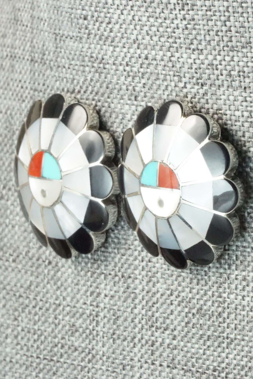 Turquoise and Sterling Silver Earrings - Denise Siutza