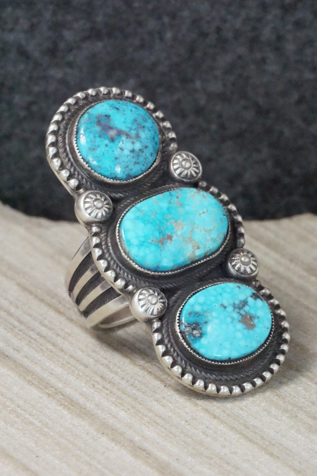 Turquoise & Sterling Silver Ring - Calvin Martinez - 8